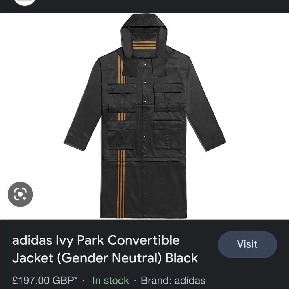 Adidas Ivy Park Convertible Jacket